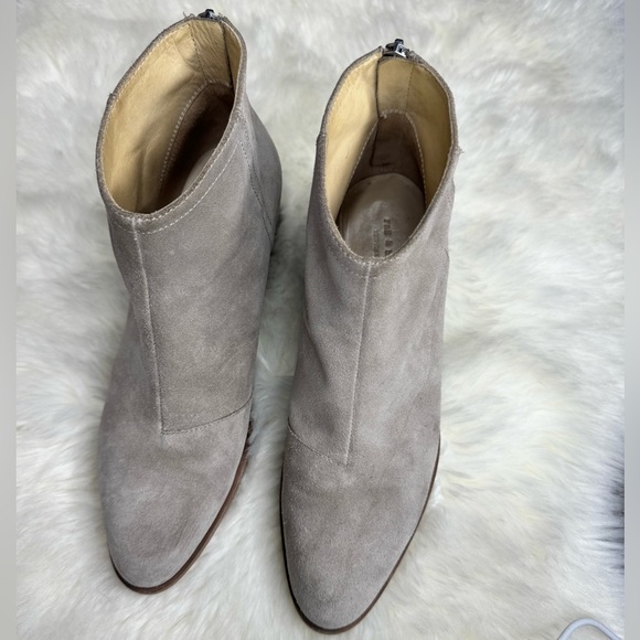 Rag & Bone Suede Wesley Ankle Boots Block Heel Bootie Grey Gray Size 38.5 8.5 US - Picture 7 of 13